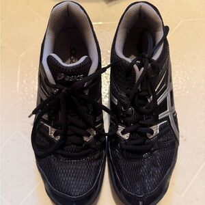 Asics Black and Silver Women's Athletic Running Shoes - Gel-Rocket